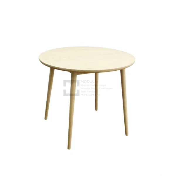 Ally Round Teak Dining Table for Modern Dining Rooms