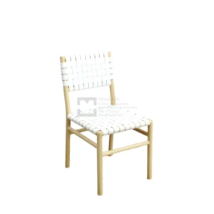 Amara Solid Dining Chair Sungkai Wood Frame with Leather Seat