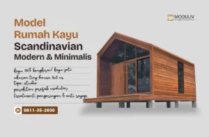 model rumah kayu scandinavian modern dan minimalis moduliv